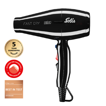 Solis Fast Dry 360° Ionic Zwart