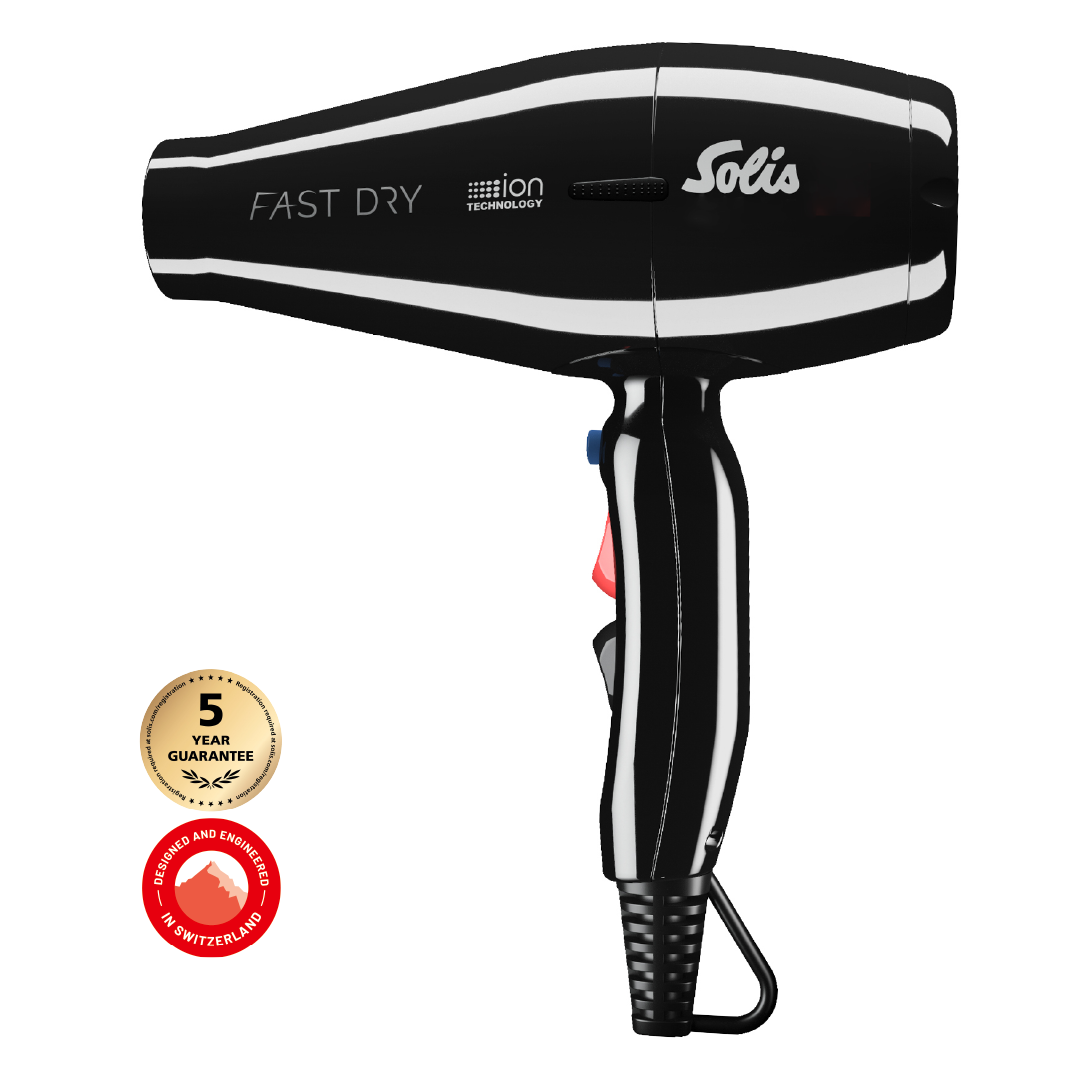 Solis Fast Dry 360° Ionic Zwart