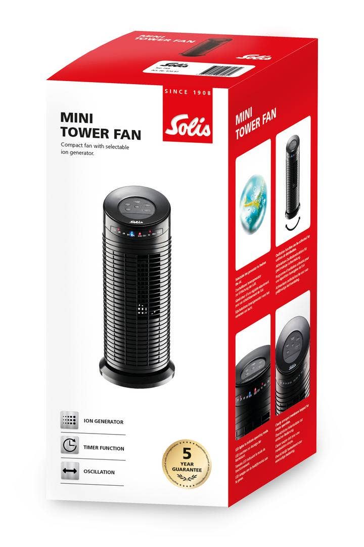 Solis Tower Fan Zwart