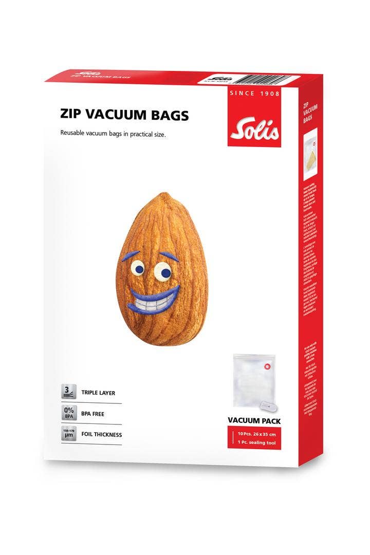 Solis ziplock-vacuümzakken - 26 x 35 cm (10 stuks)