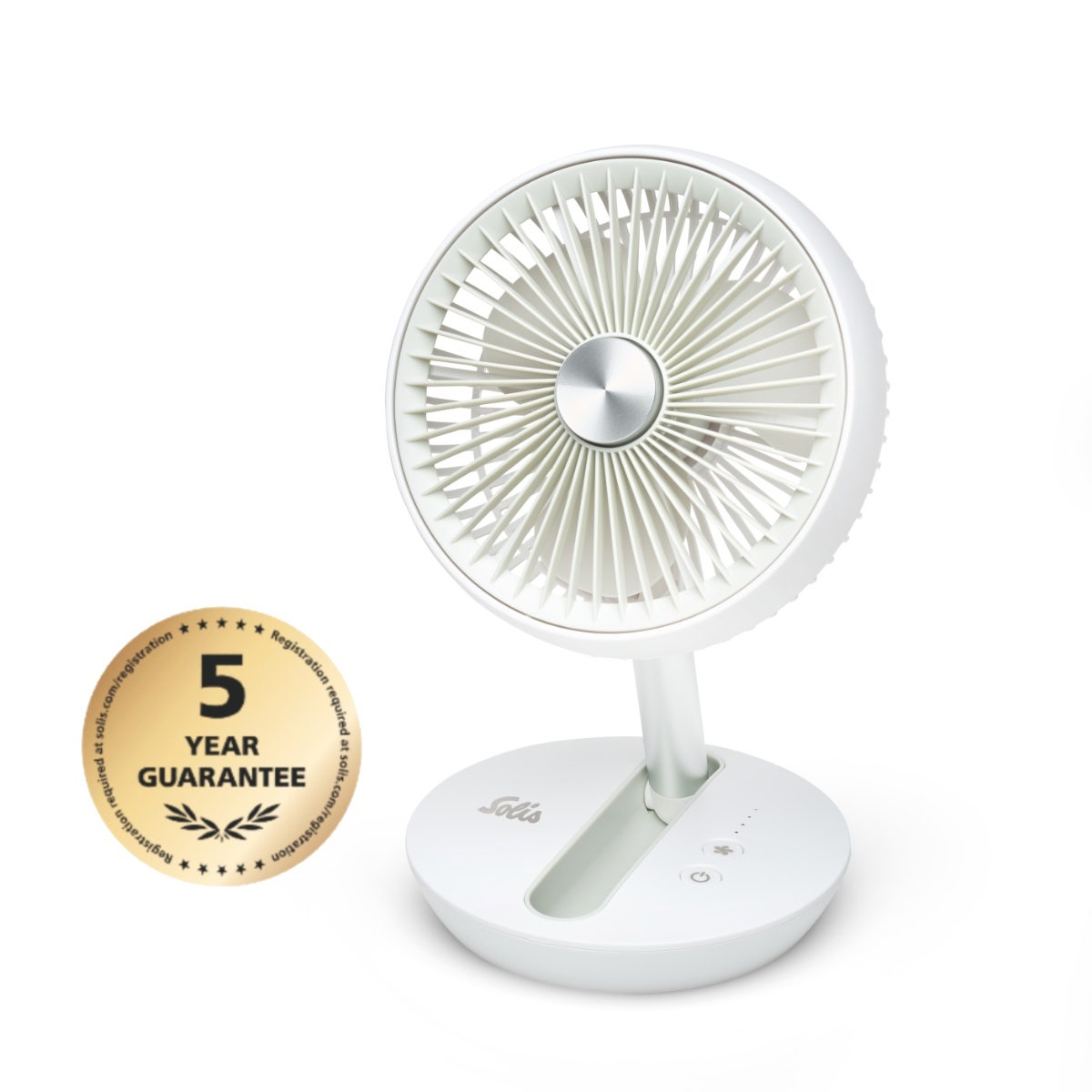 Solis Charge & Go Fan Blanc