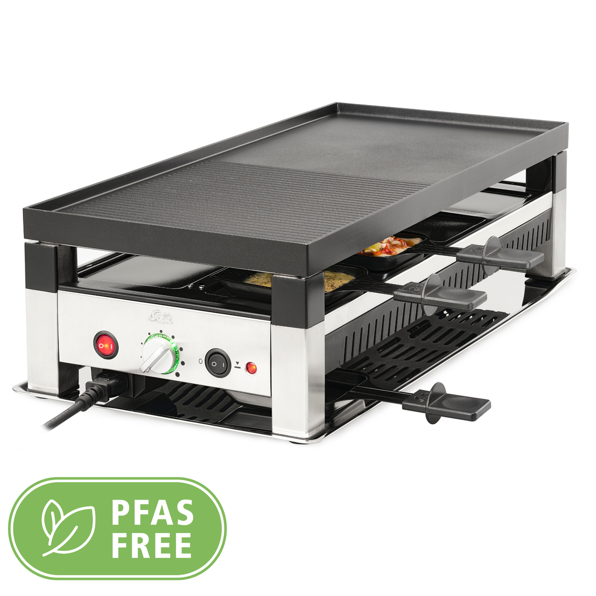 Solis Raclette & Pizza Grill for 8- Type 791 - Tafelgrill - Zilver ...